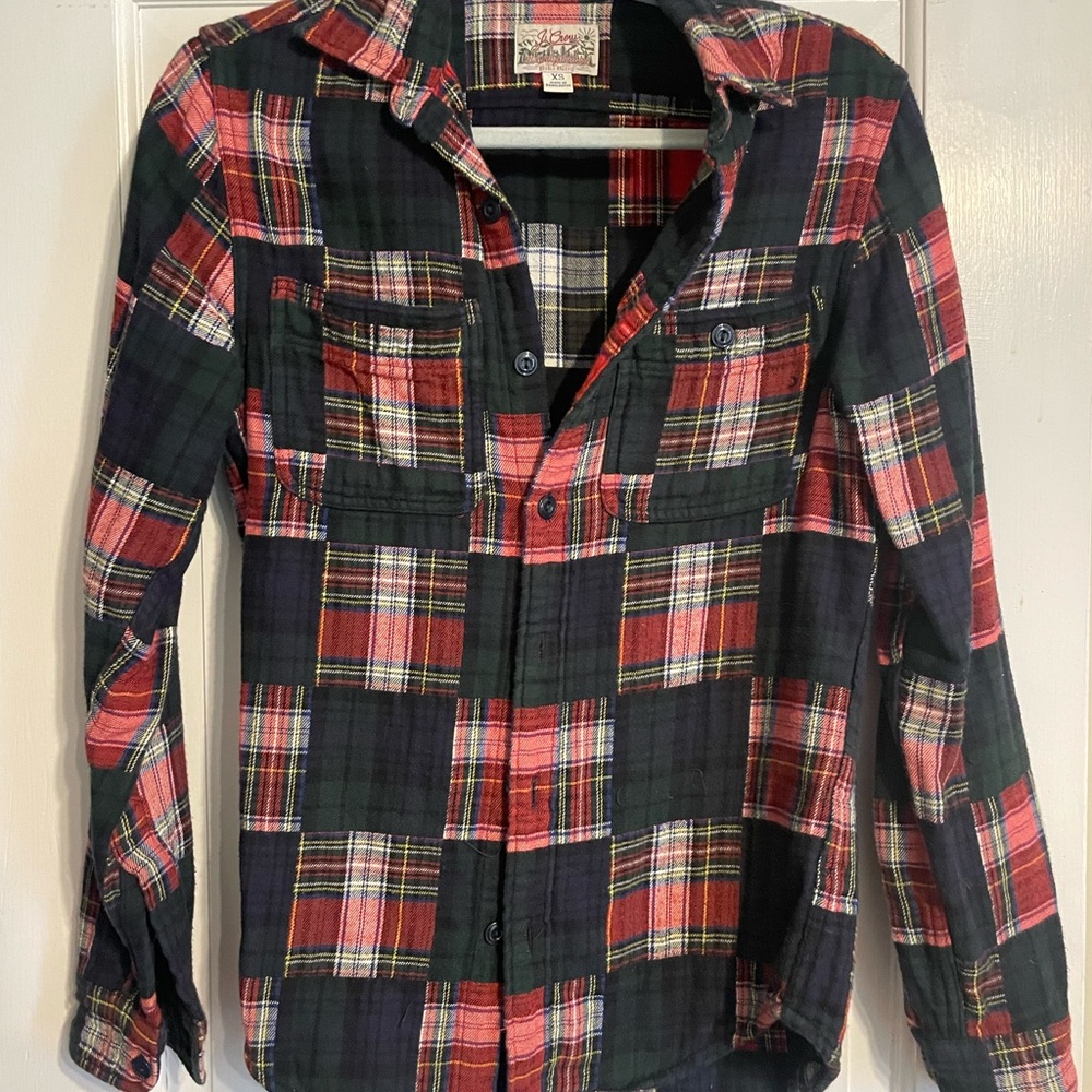 J. Crew Plaid mid-weight madras flannel